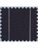 A swatch of dark fabric with narrow white pinstripes, featuring a textured weave and zigzag cut edges.