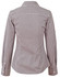 A women's long-sleeve shirt in a brown and white gingham check pattern with roll-up sleeves and a fitted design.