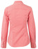 A red and white gingham check women's roll-up long sleeve shirt with a fitted back design.