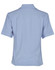 A light blue short sleeve overblouse featuring a collared neckline and a logo. Suitable for uniforms and tunics.