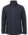 A dark navy soft shell jacket with a front zip and two side pockets. Includes a logo.