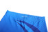 Bright blue shorts featuring a sleek design and an elastic waistband, with a subtle logo visible.