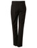 Men's stretch wool blend pants in black, featuring a tailored fit and two back pockets. Includes a logo.