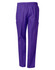 Unisex scrub pants in a vibrant purple shade with an elastic waistband and side pockets.