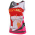 A pink and grey volleyball singlet featuring an illustration of players and a logo.