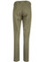 A pair of olive green ladies' chino pants, featuring a straight leg design and rear pocket.