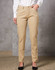 Ladies' Boston Chino Pants in beige, featuring a fitted style with pockets, modelled against a neutral backdrop.