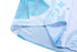 A stylish school wear shirt featuring a blue floral pattern, showcasing a light blue design on a white background.