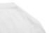 A white cotton t-shirt featuring a rounded neckline and shoulder seam detail. The shirt has a logo on it.