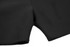 A black swimming coath designed to be anti-chlorine, featuring smooth, stitched edges. It includes a logo.