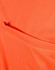 An orange polo shirt featuring a vented pocket, showcasing a breathable fabric texture.