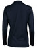 A navy long sleeve polo shirt featuring a smooth back design and a collar. It includes a logo detail.