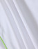 A close-up of a white polo shirt featuring a textured fabric and green detailing. The shirt has a logo.