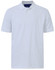 A white men's cotton stretch polo shirt with a classic collar and short sleeves, featuring a logo on the chest.