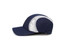 A navy sport mesh running cap featuring a white mesh panel and a structured brim. It includes a logo on the side.