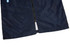 A navy blue sublimation coat featuring a zip closure and a mesh lining detail. The design includes a branding logo.