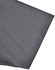 A close-up of the sleeve of a grey men's sustainable poly/cotton contrast polo shirt featuring stitching details and a logo.