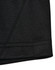 A close-up of a black polo shirt featuring a contrast collar and short sleeves, with visible stitching details.
