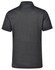 A dark grey men's short sleeve polo shirt featuring a collar and a logo.