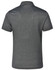 A dark grey men's short sleeve polo shirt with a collar and branding on the back.