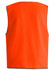 An orange Hi-Vis safety vest with reflective trimming, featuring no front design or logos.