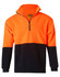 A Hi-Vis polar fleece half zip pullover in bright orange and black, featuring a zip collar and long sleeves.