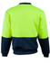 A two-tone safety windcheater in high visibility yellow and navy, featuring a branded logo.