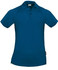 A teal men's polo shirt with a classic collar and short sleeves, featuring a logo on the side.