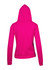 A vibrant pink women's hoodie with a kangaroo pocket and a hood, displaying a simple design without visible branding.