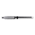 A metal pen features a sleek design with a silver barrel and black accents, showcasing the Styb K1 Mega Roller model.
