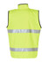 A Hi-Vis yellow reversible safety vest featuring 3M reflective tape, designed for safety wear.
