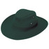 A dark green slouch hat with a wide brim and ventilation holes. It has a simple logo on the band.