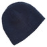 A navy Ruga Knit Beanie with a ribbed texture, featuring a logo on the side.