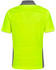A bright yellow short-sleeve polo shirt with grey accents and a logo on the chest. Ideal for high visibility.