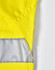 A bright yellow long-sleeved safety shirt with reflective tape and textured panels. It features a logo on the fabric.