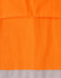 An orange long-sleeve work shirt featuring perforated tape at the bottom hem and a back pocket.