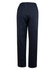 Fleecy navy trackpants with cuffs, knee padding, and an elastic waistband, featuring a logo.