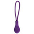 A purple zip puller with a textured grip and a looped cord for ease of use.