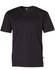 A short-sleeve black work t-shirt featuring textured shoulder detailing and a small logo.