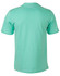 A mint green kid's cotton semi-fitted tee featuring short sleeves and a round neckline. The back view is displayed.