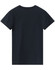 A plain black men's premium cotton tee with short sleeves and a crew neckline. Features a logo on the back.