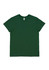 A green women's short sleeve t-shirt with a round neckline. The shirt features a simple design and a logo.
