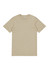 A beige short sleeve t-shirt with a simple design and a label in the neck area.