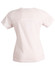 A ladies' tee shirt in white with a mesh back design and short sleeves, featuring a logo.