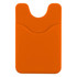 An orange Smart Wallet with a textured surface and a slot for a phone or cards.