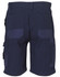 Heavy Duck Weave Dura-Wear Work Short in navy blue, featuring multiple pockets and a logo.