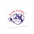 A square temporary tattoo featuring a cartoon koala holding a pencil inside a heart, with the text "Koala Cuddles".