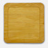 A bamboo coaster with a smooth, natural finish, featuring rounded edges and a recessed centre.