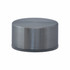 A drink bottle lid in a metallic finish, featuring a smooth surface and a circular shape.
