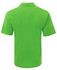 A green polo shirt featuring a collar and short sleeves. The back view displays a smooth, unembellished surface.